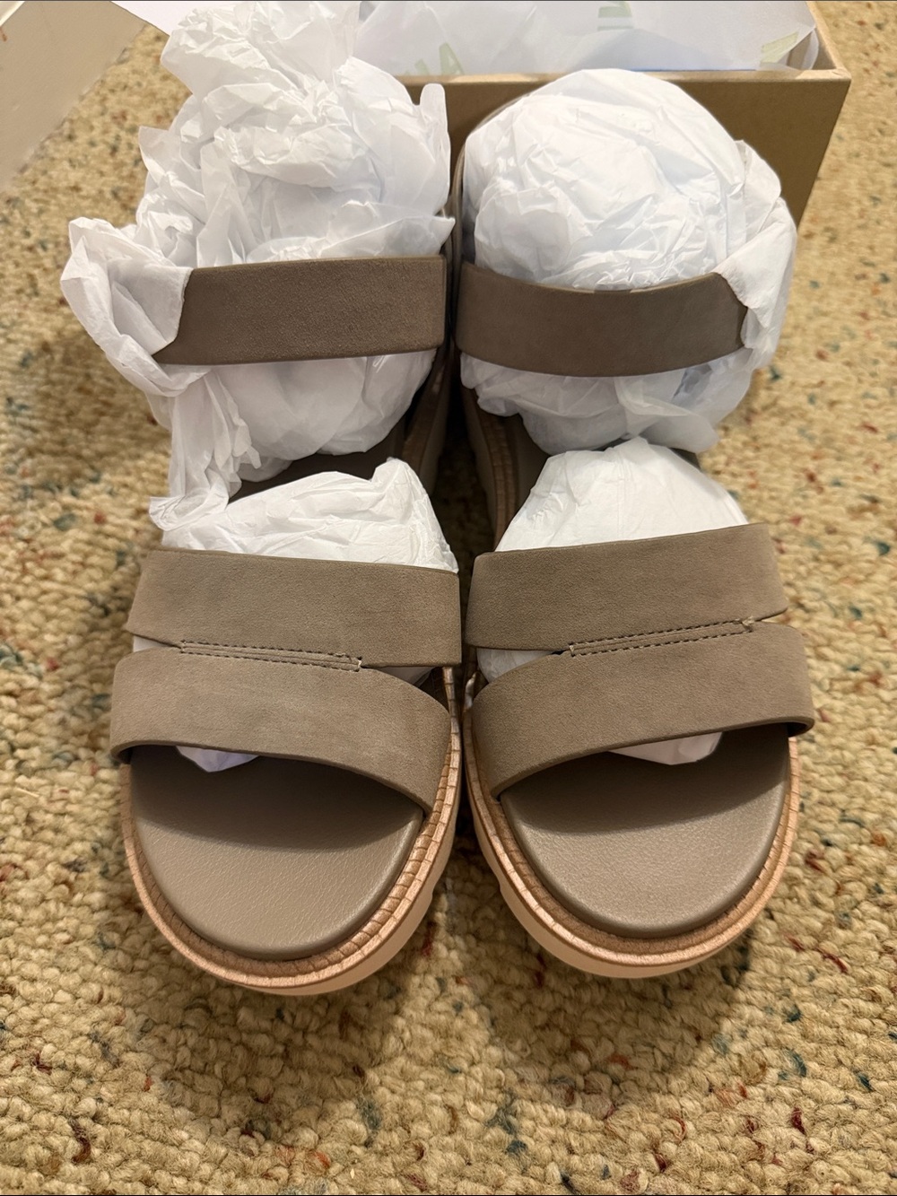 MIA Taupe Strappy Platform Sandals